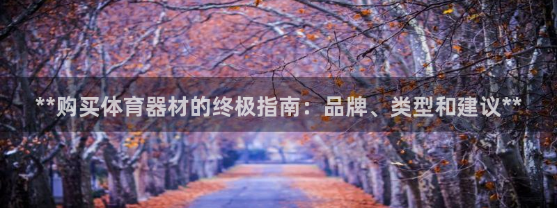 极悦官网的登录方法：**购买体育器材的终极指南：品牌